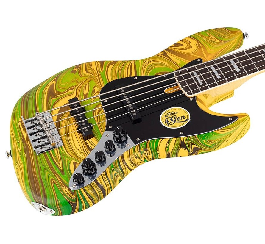 Sire V7N A5/ Yellow Swirl | Jazz Basgitaar | New Gen