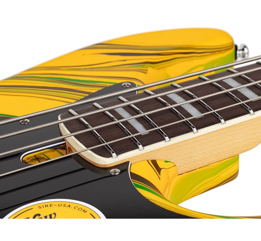 Sire V7N A4/  Yellow Swirl | Jazz Basgitaar | New Gen