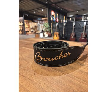 Boucher Boucher Guitar Strap Black Premium Leather | Gitaarband