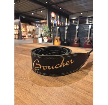 Boucher Boucher Guitar Strap Black Premium Leather | Gitaarband