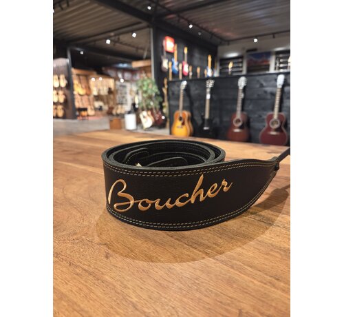 Boucher Boucher Guitar Strap Black Premium Leather | Gitaarband