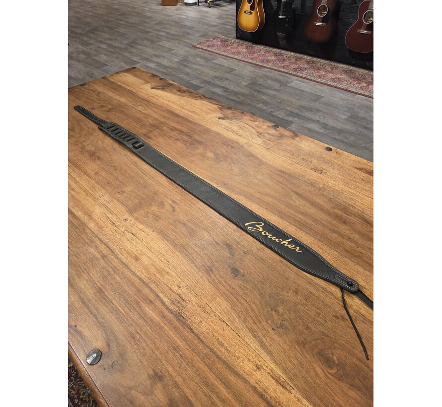 Boucher Guitar Strap Black Premium Leather | Gitaarband