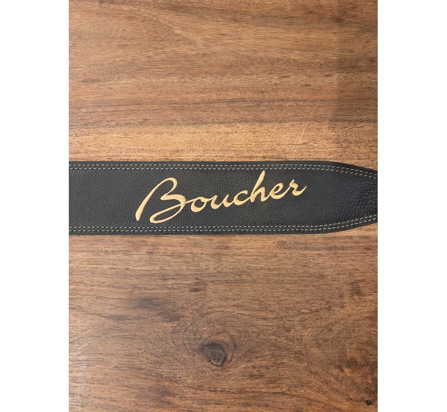 Boucher Guitar Strap Black Premium Leather | Gitaarband