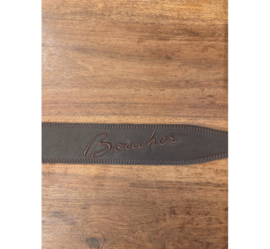 Boucher Guitar Strap Dark Brown Premium Leather | Gitaarband