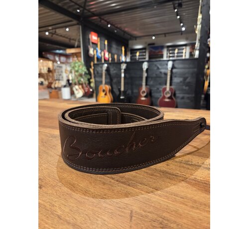 Boucher Boucher Guitar Strap Dark Brown Premium Leather | Gitaarband