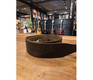 Boucher Boucher Guitar Strap Dark Brown Leather | Gitaarband