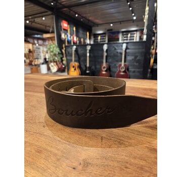 Boucher Boucher Guitar Strap Dark Brown Leather | Gitaarband