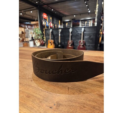 Boucher Boucher Guitar Strap Dark Brown Leather | Gitaarband