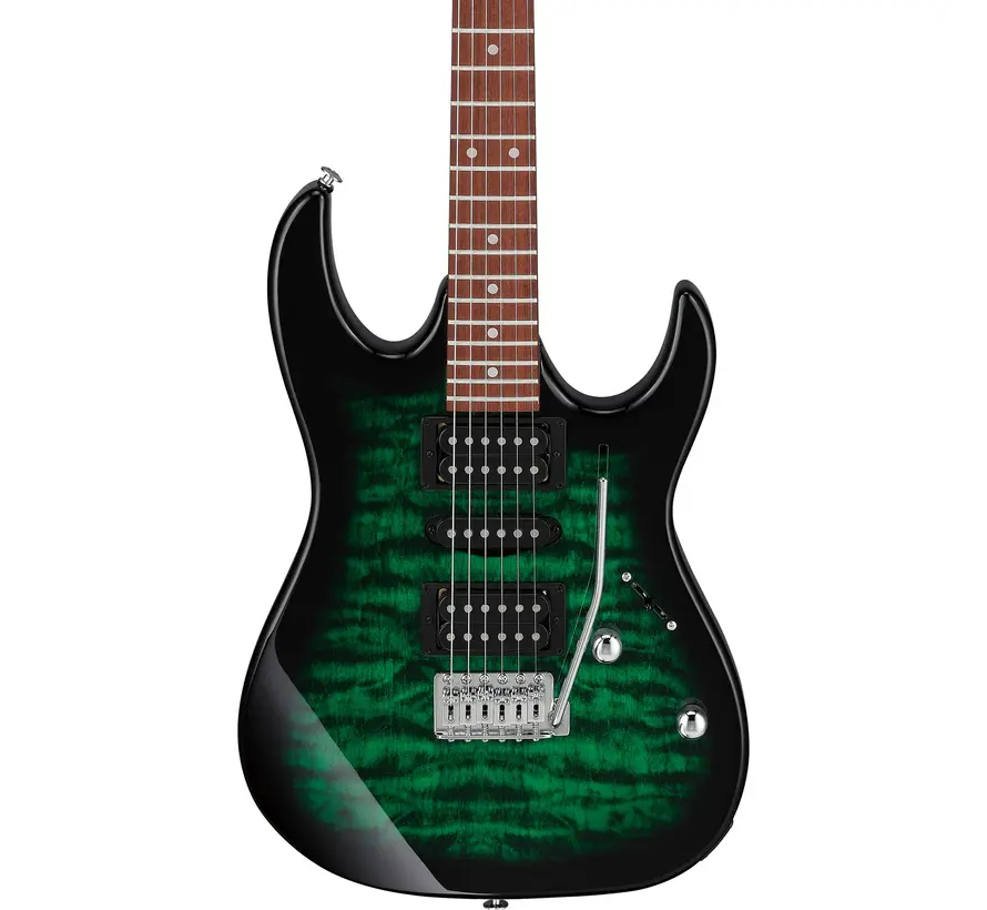 Ibanez GRX70QA-TEB Transparent Emerald Burst