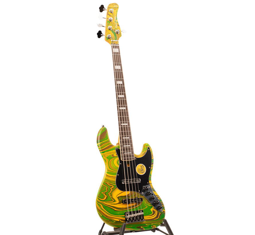 Sire V7N A5/ Yellow Swirl | Jazz Basgitaar | New Gen