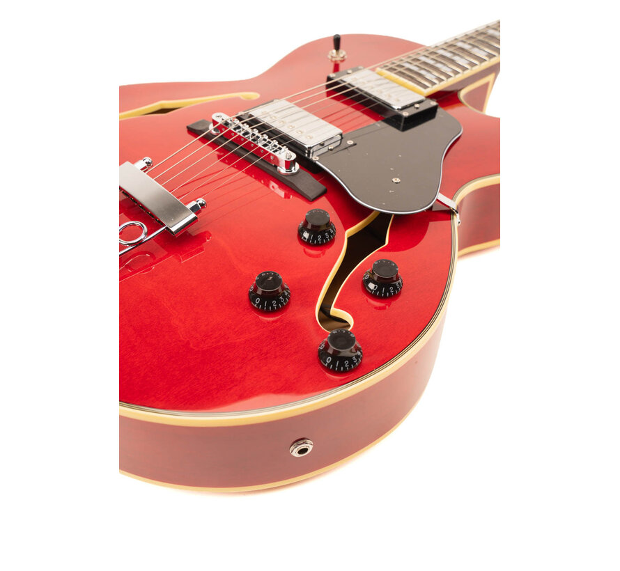 Sire H7F STR | Sire H Series | Larry Carlton electric archtop guitar | See Through Red