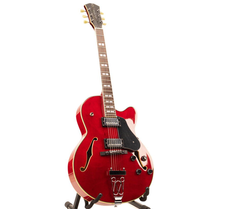 Sire H7F STR | Sire H Series | Larry Carlton electric archtop guitar | See Through Red