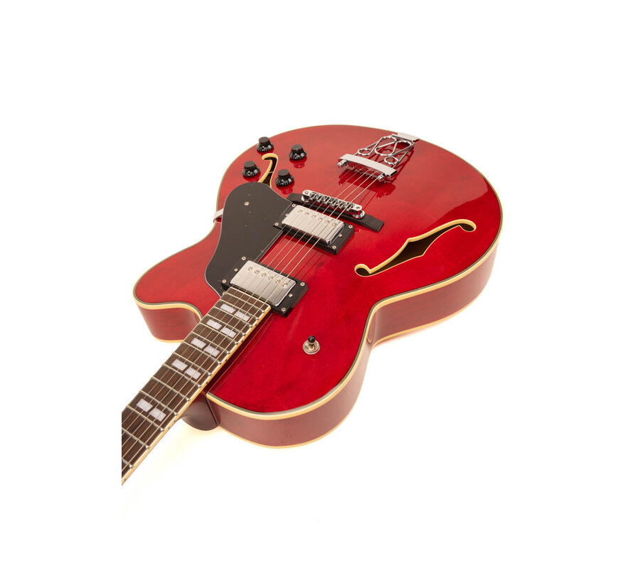 Sire H7F STR | Sire H Series | Larry Carlton electric archtop guitar | See Through Red