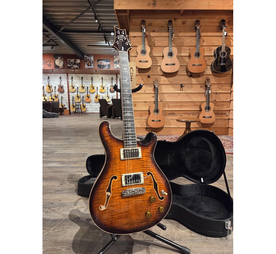 PRS SE Hollowbody II Piezo | Orange Tiger Smokeburst | Tweedehands