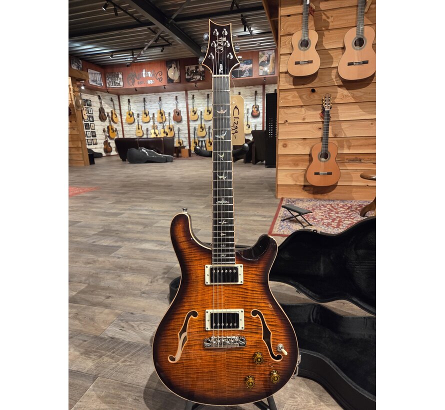 PRS SE Hollowbody II Piezo | Orange Tiger Smokeburst | Tweedehands