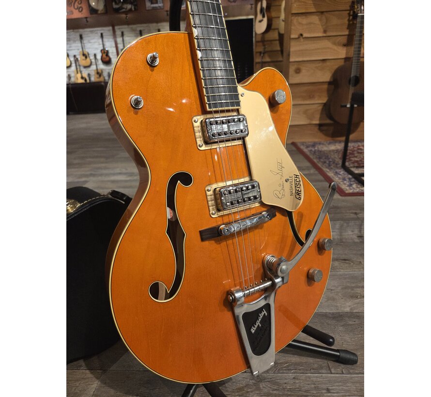 Gretsch G6120SSLVO Brian Setzer Nashville Vintage Orange Lacq | Tweedehands
