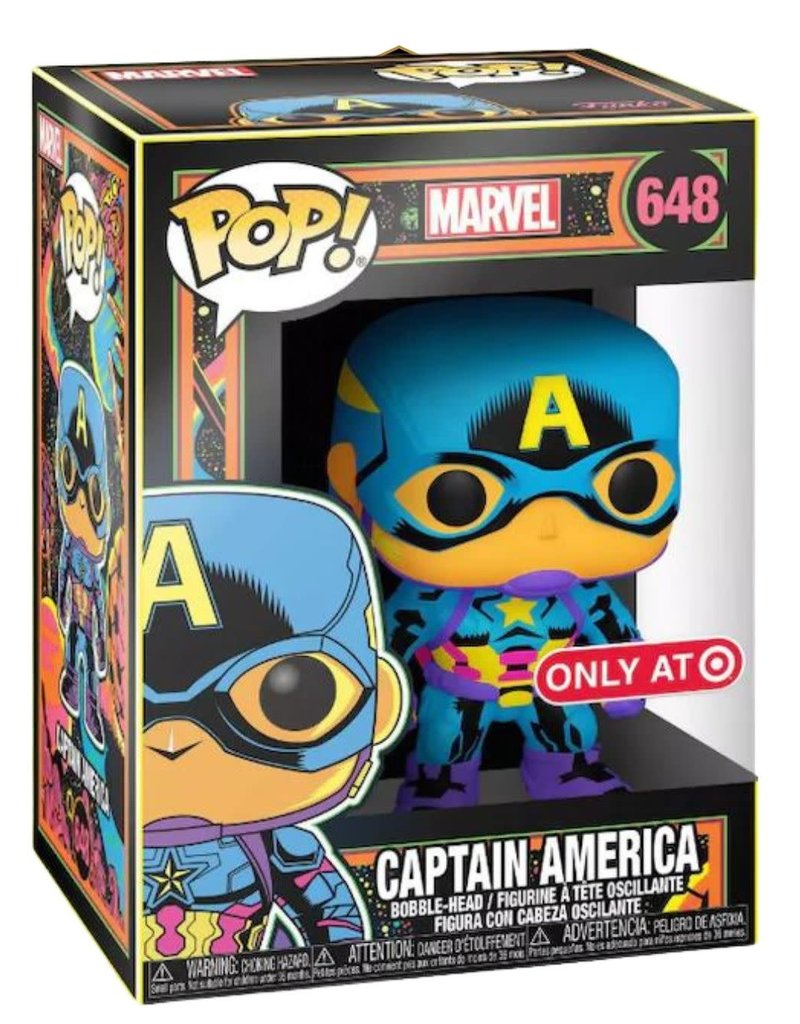 Funko Pop Funko Pop Marvel - Captain America - Black Light - 648