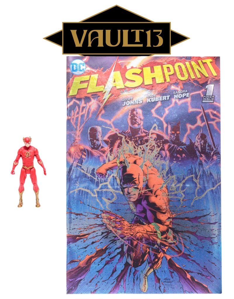 Mcfarlane Toys DC Direct Page Punchers Action Figure The Flash (Flashpoint) Metallic Cover Variant (SDCC) 8 cm