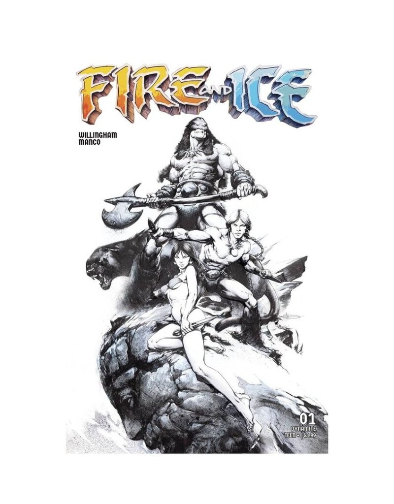 Fire and Ice #1 Cover K 1:20 Manco Line Art