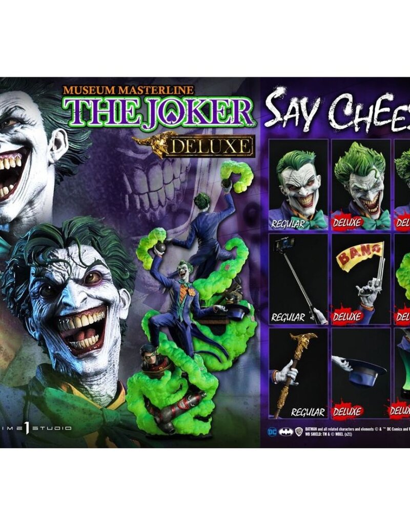 DC Comics Statue 1/3 The Joker Say Cheese Deluxe Bonus Version 99 cm - MMDC-52DXS