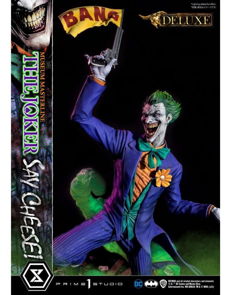 DC Comics Statue 1/3 The Joker Say Cheese Deluxe Bonus Version 99 cm - MMDC-52DXS