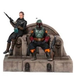 Iron Studios Boba Fett and Fennec Shand on Throne Deluxe Art Scale 1/10