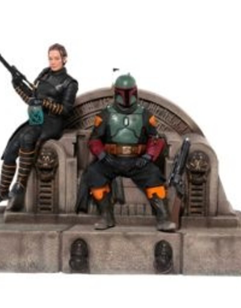 Iron Studios Boba Fett and Fennec Shand on Throne Deluxe Art Scale 1/10