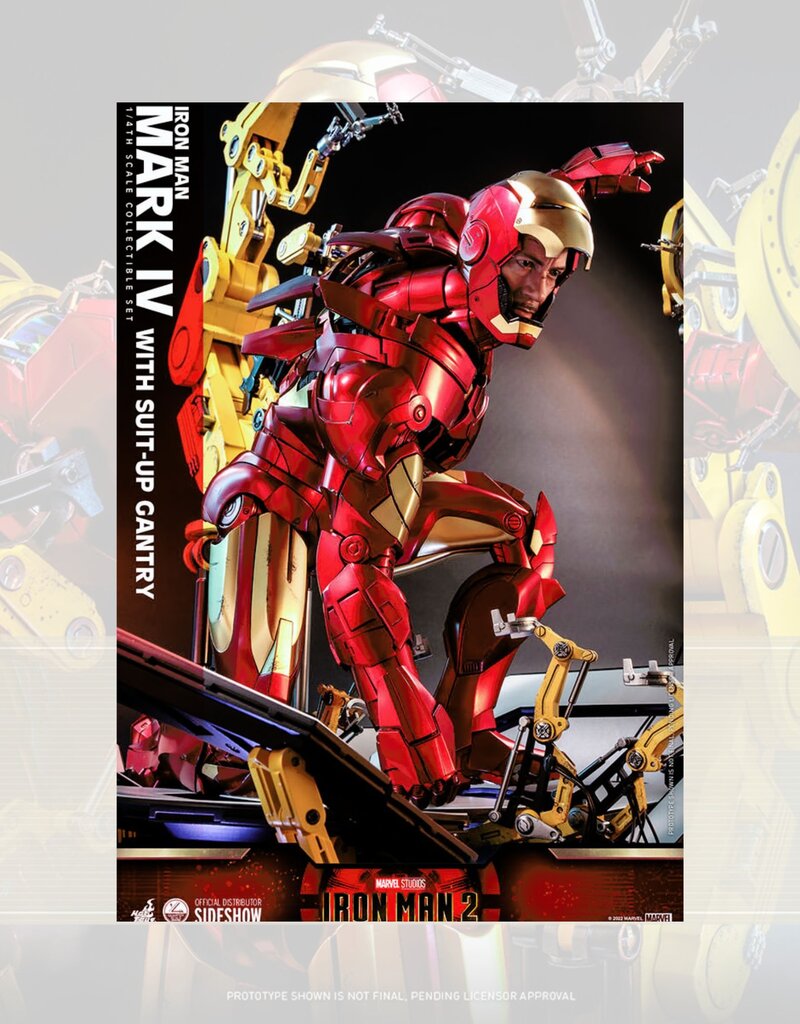 1/4 Quarter Scale Statue: Iron Man Mark IV with Suit-Up Gantry Iron Man 2  1/4 Action Figure by Hot Toys