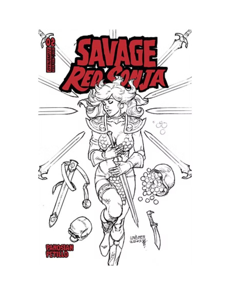 Savage Red Sonja #2 Cover E 1:10 Linsner Line Art