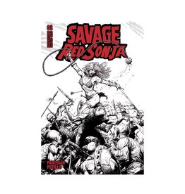 Savage Red Sonja #3 Cover E 1:10 Frank Line Art