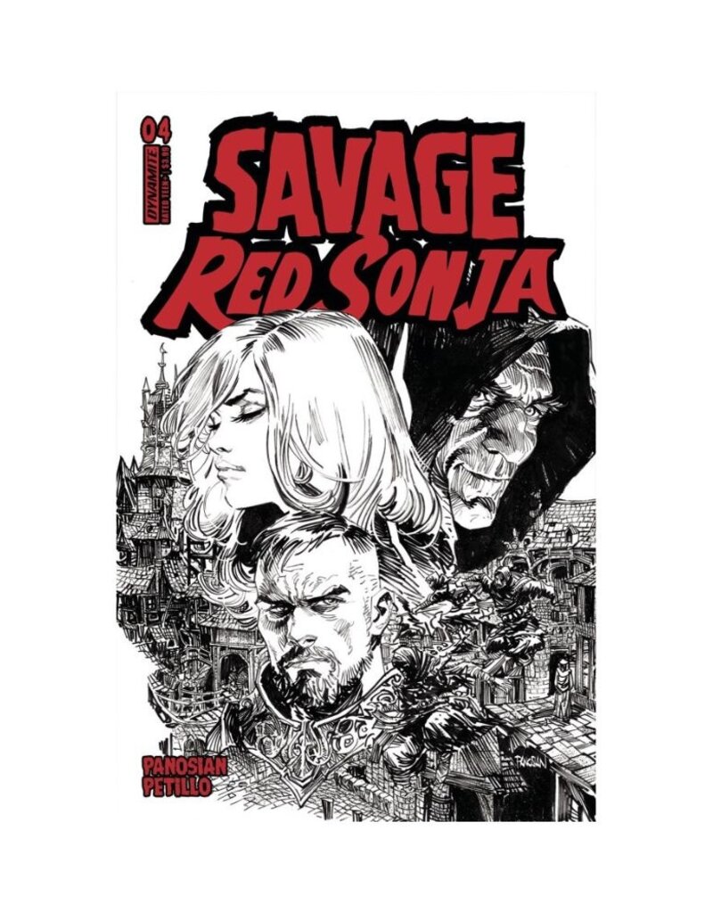 Savage Red Sonja #4 Cover E 1:10 Panosian Line Art