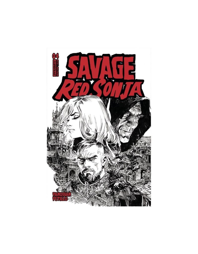 Savage Red Sonja #4 Cover E 1:10 Panosian Line Art
