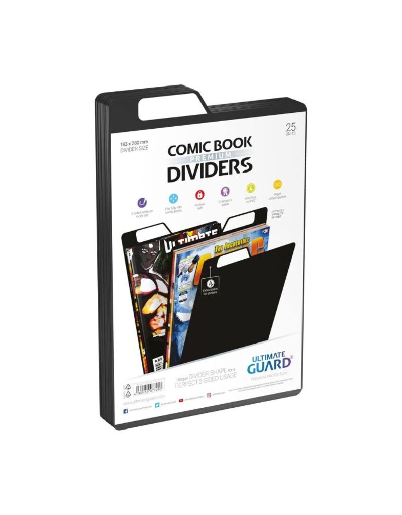 Ultimate Guard Ultimate Guard Premium Comic Book Dividers Black (25)