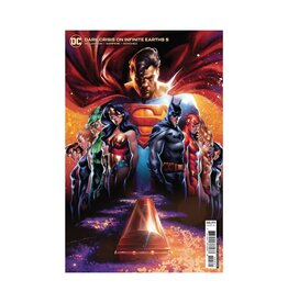 DC Dark Crisis on Infinite Earths #5 CDark Crisis on Infinite Earths #5 Cover C Mateus Manhanini Identity Crisis Homage Card Stock Variant