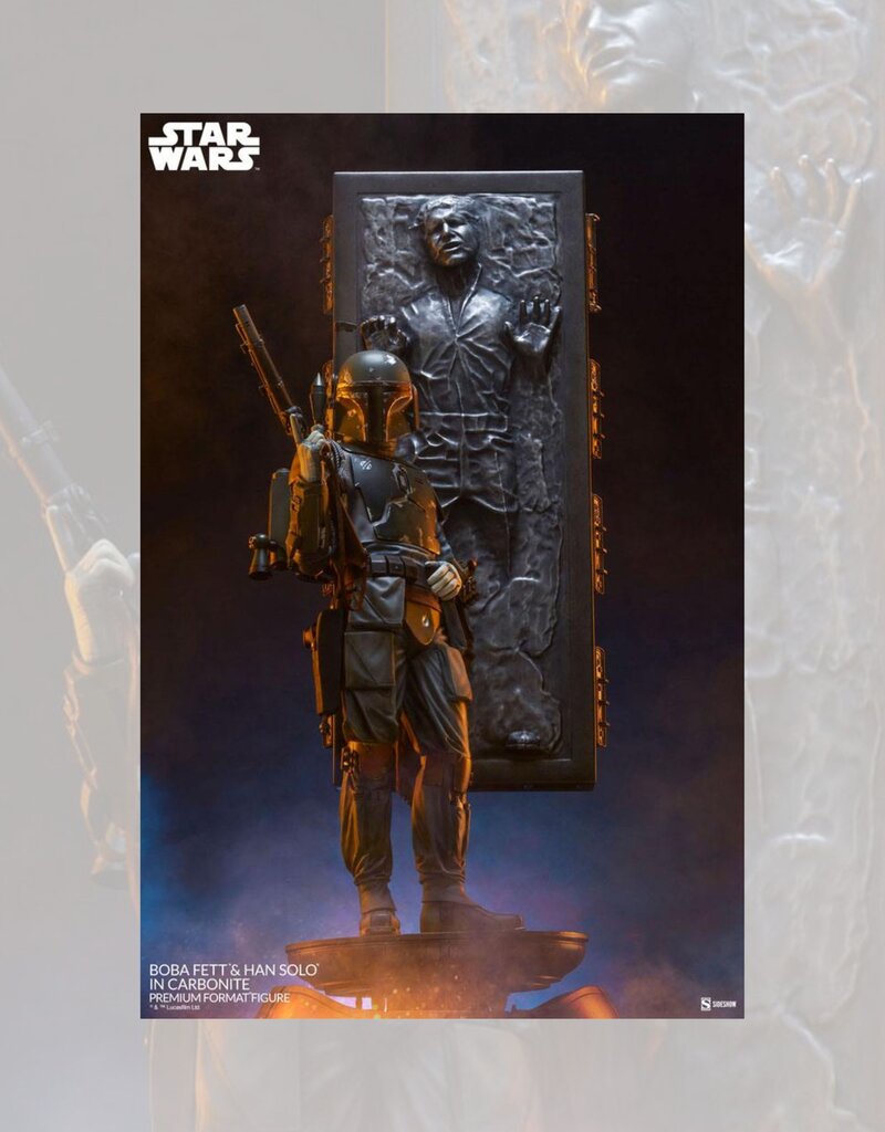 Sideshow Sideshow Collectibles Star Wars Premium Format Statue Boba Fett and Han Solo in Carbonite 70 cm