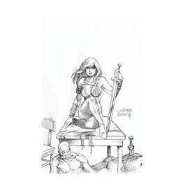 Red Sonja: Empire of the Damned #1 Cover O 1:25 Joseph Michael Linsner Line Art Virgin