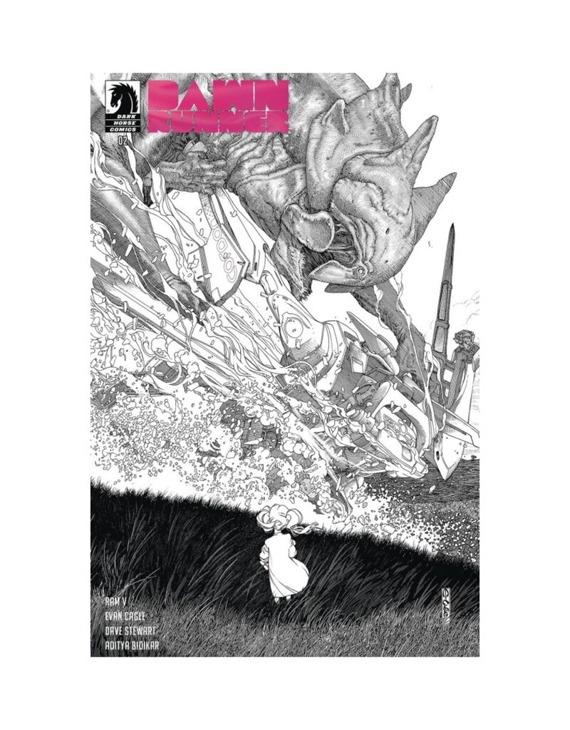 Dark Horse Dawnrunner #2 Cover D 1:10 Evan Cagle Black & White Foil Variant