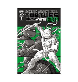 IDW Teenage Mutant Ninja Turtles: Black, White, & Green #1 Cover C 1:10 Paulina Ganucheau Foil Variant