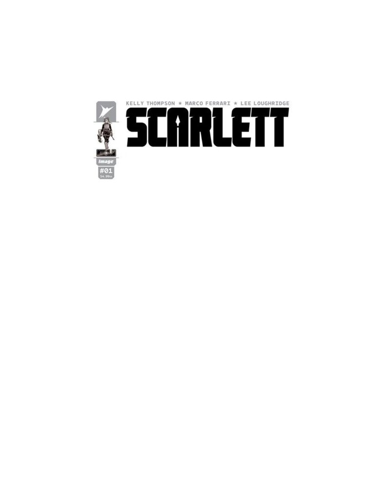 IMAGE COMICS Scarlett #1 Cover H Blank Sketch Variant