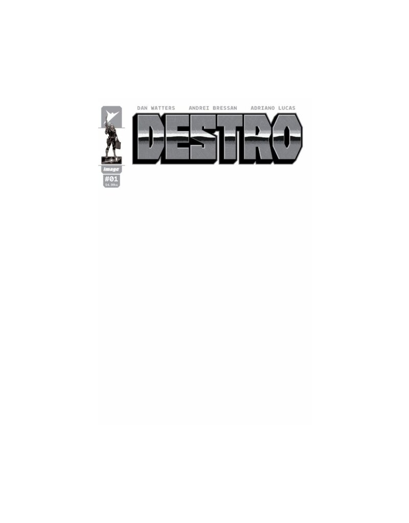 IMAGE COMICS Destro #1 Cover H Blank Variant