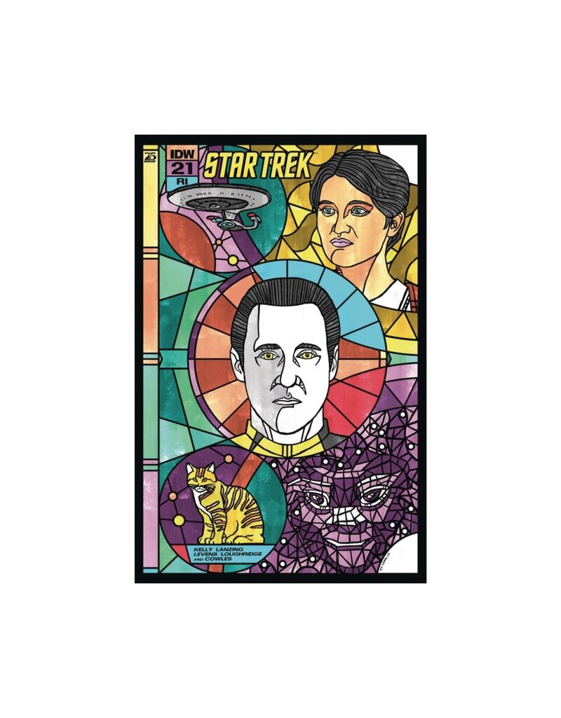 IDW-PRH Star Trek #21 Cover C 1:10 J.J. Lendl Stained Glass Connecting Variant