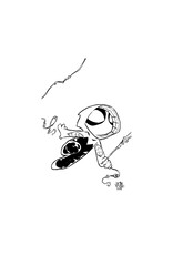 MARVEL PRH Spider-Gwen: The Ghost-Spider #3 1:50 Skottie Young Black & White Big Marvels Virgin Variant