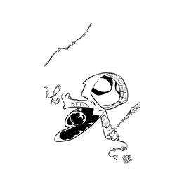 MARVEL PRH Spider-Gwen: The Ghost-Spider #3 1:50 Skottie Young Black & White Big Marvels Virgin Variant