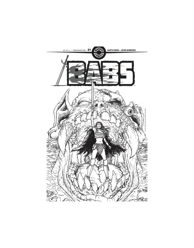 Ahoy Babs #1 Cover D 1:4 Chris Burnham Black & White Variant