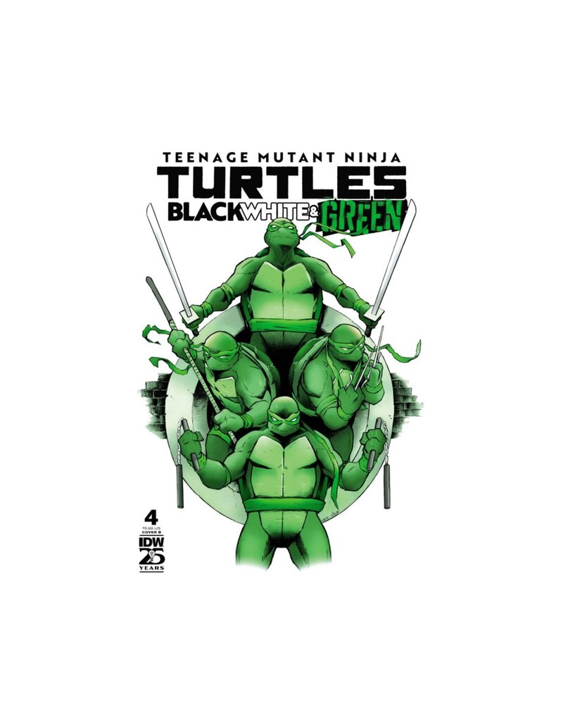 IDW-PRH Teenage Mutant Ninja Turtles: Black, White, & Green #4 Cover B Lee Garbett Variant