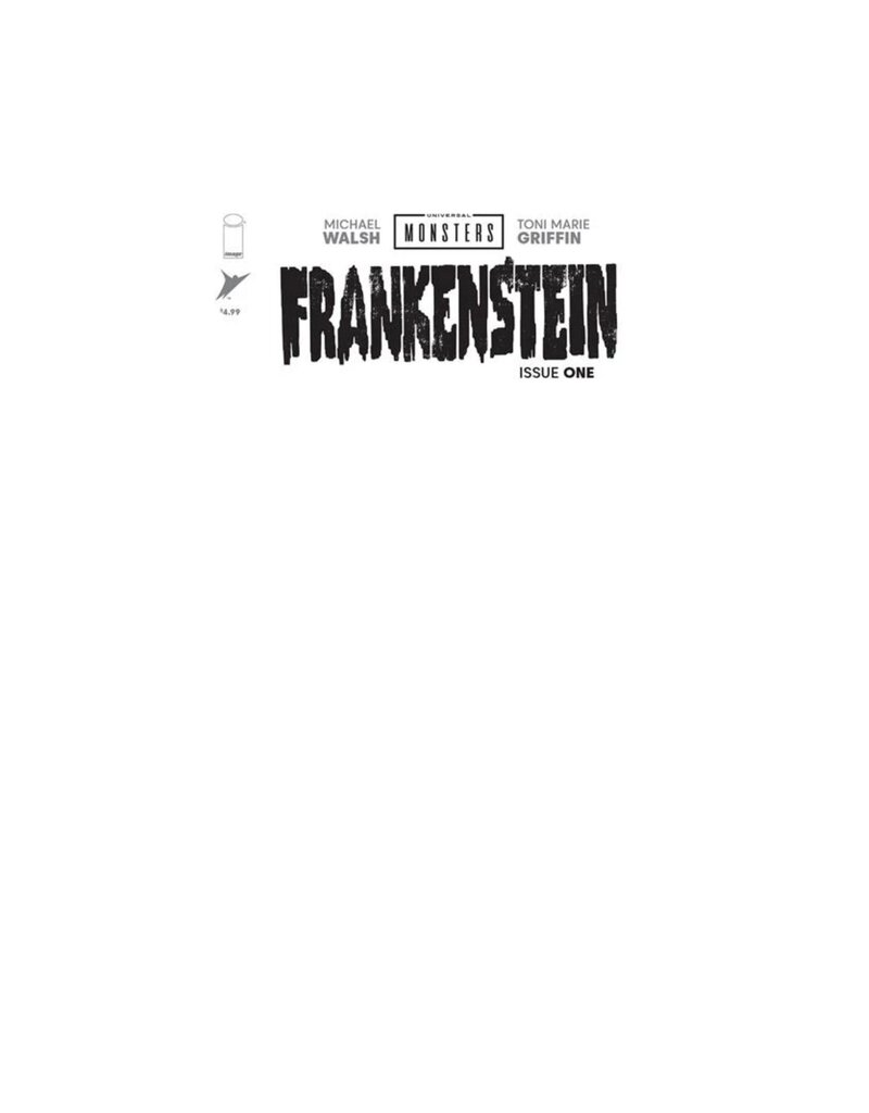 IMAGE COMICS Universal Monsters: Frankenstein #1 Cover H Blank Sketch Variant