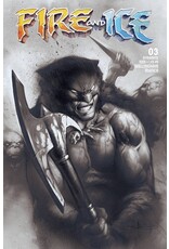 Fire and Ice #3 Cover E 1-10 Leonardo Manco Black & White Variant