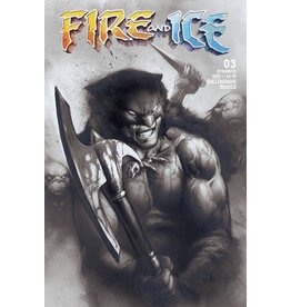 Fire and Ice #3 Cover E 1-10 Leonardo Manco Black & White Variant