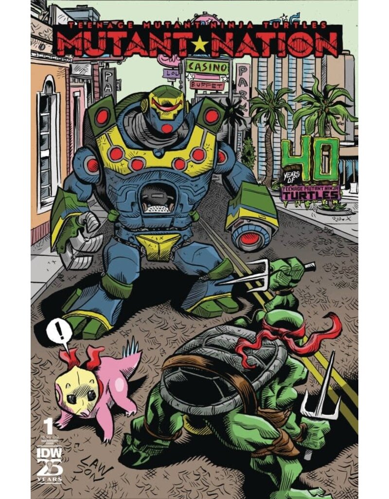 IDW Publishing Teenage Mutant Ninja Turtles: Mutant Nation #1 Cover D Jim Lawson 40th Anniversary Variant