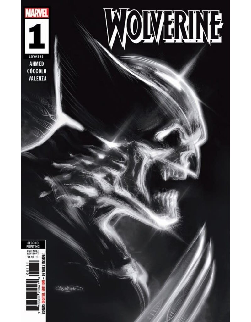 Marvel Wolverine #1 - 2nd Printing Patrick Gleason Black & White Variant